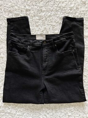 EVERLANE Black High-Rise Skinny Jeans Ankle 32 Mom Jeans Classic